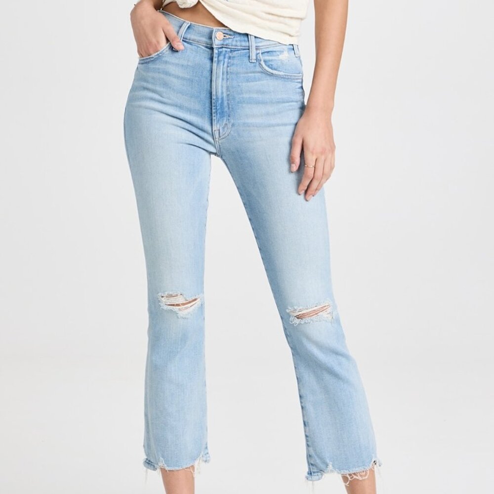 Mother Denim Hustler Ankle Chew high rise size 26 in petal plucker